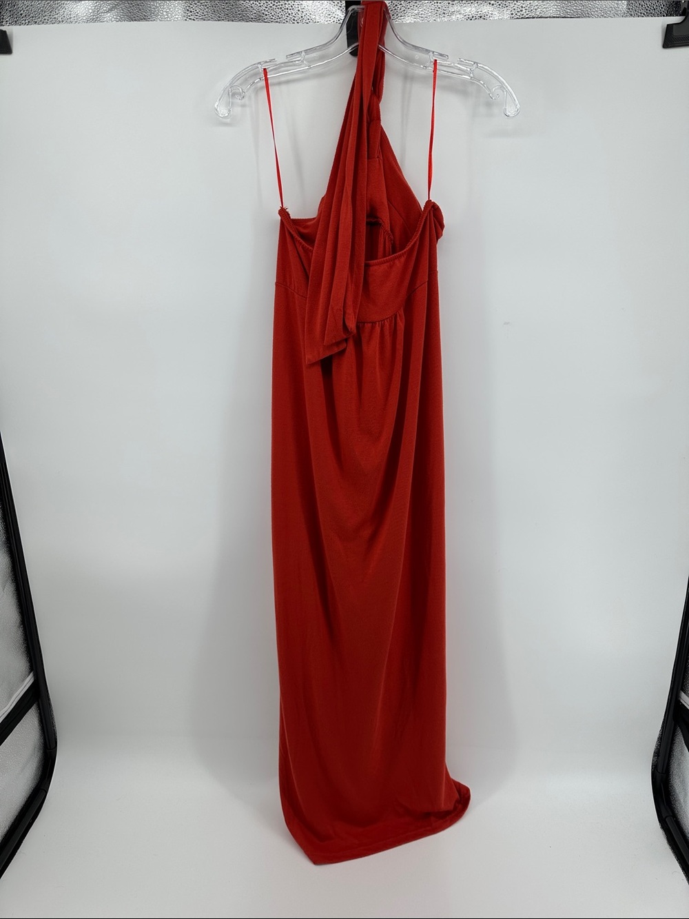 Chelsea VTG Y2K Summer Goddess Fairycore Twisted Halter Maxi Dress in Rust SzXL - Picture 6 of 12